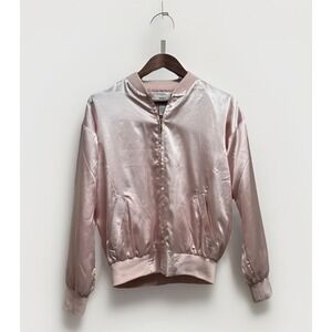 Forever 21 Pink Size S Bomber Jacket - Shiny Polyester